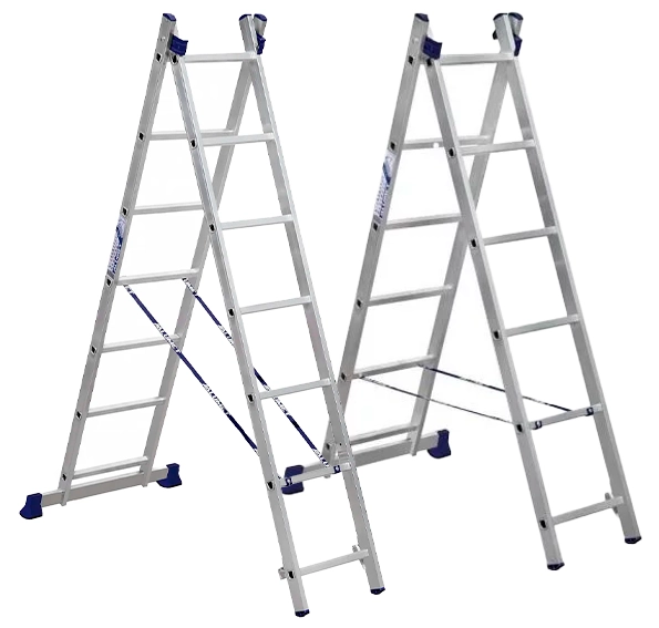 Лестница двухсекционная 150 кг, 3.08 м, 2х7 ст. (сер. - 207/5207)
